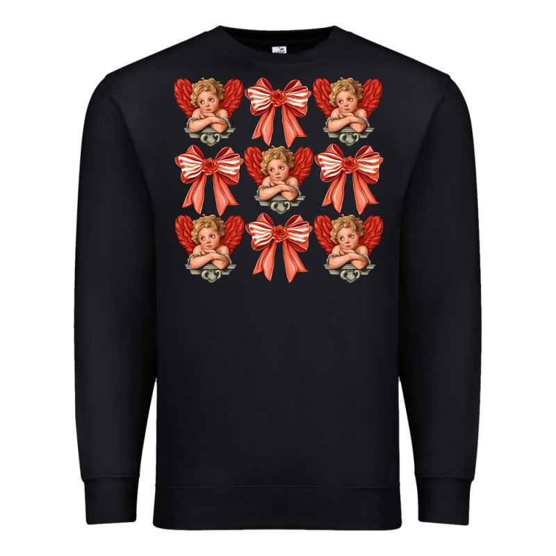 Valentines Eros And Bow Premium Sweatshirt by CowhideDigitalArt | Teevron