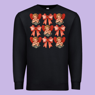 Valentines Eros And Bow Premium Sweatshirt Designed By Cowhidedigitalart