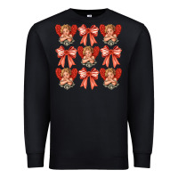 Black Valentines Eros and bow Premium Sweatshirt - CowhideDigitalArt