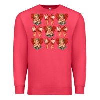 Cardinal Valentines Eros and bow Premium Sweatshirt - CowhideDigitalArt