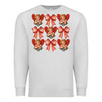 Dove Grey Valentines Eros and bow Premium Sweatshirt - CowhideDigitalArt