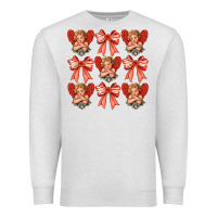 Oatmeal Heather Valentines Eros and bow Premium Sweatshirt - CowhideDigitalArt