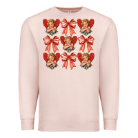 Pale Pink Valentines Eros and bow Premium Sweatshirt - CowhideDigitalArt
