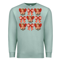 Seafoam Valentines Eros and bow Premium Sweatshirt - CowhideDigitalArt