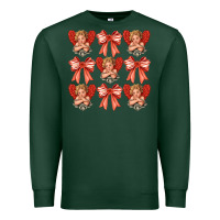 Sports Green Valentines Eros and bow Premium Sweatshirt - CowhideDigitalArt