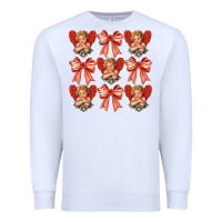 White Valentines Eros and bow Premium Sweatshirt - CowhideDigitalArt