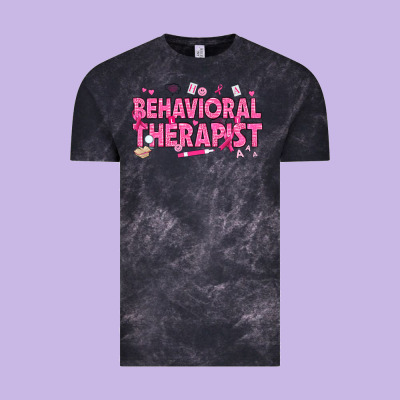 Breast Cancer Behavioral Therapist Vintage Tee Designed By Texasbilliewilder