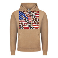 Vintage Coffee cowhide amerikan flag Vintage Hoodie - TumblerDesignByShophia