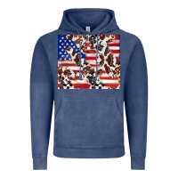 Vintage Denim cowhide amerikan flag Vintage Hoodie - TumblerDesignByShophia