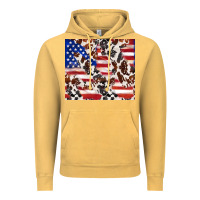 Vintage Mustard cowhide amerikan flag Vintage Hoodie - TumblerDesignByShophia