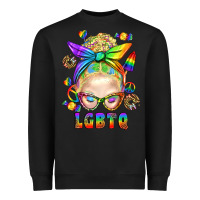 Lgbtq+ Messy Bun With Snacks Heavyweight Sweatshirt | Teevron