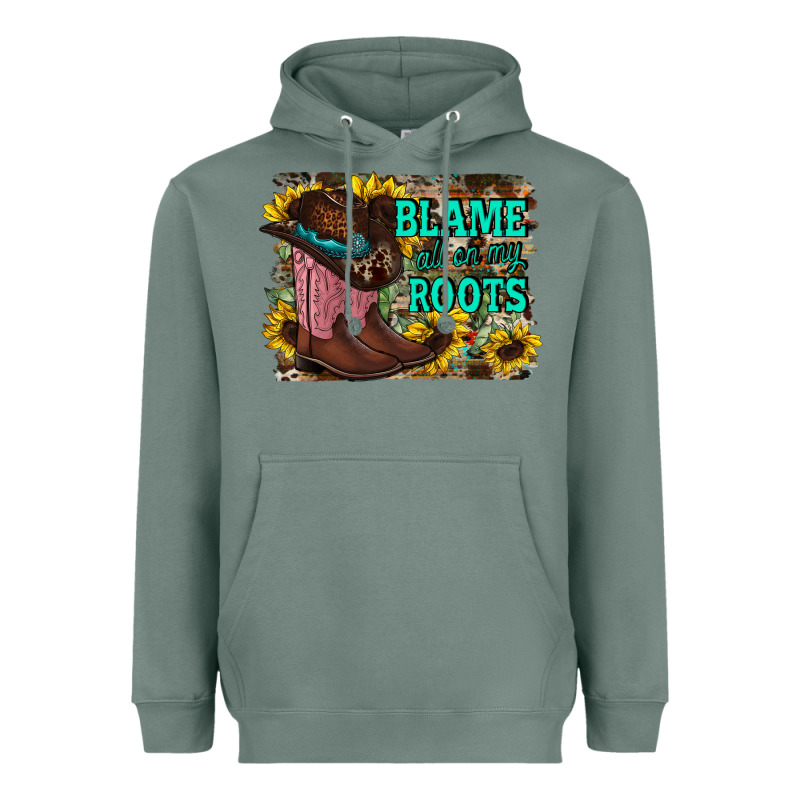 Blame All On My Roots Heavyweight Hoodie by RacoonDesign | Teevron