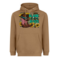 Toasted Coconut blame all on my roots Heavyweight Hoodie - RacoonDesign