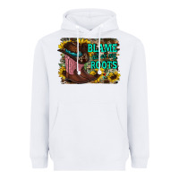 White blame all on my roots Heavyweight Hoodie - RacoonDesign