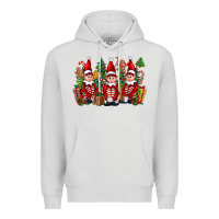 Dove Grey Christmas Elfs Premium Hoodie - FaDigitalArtStudio
