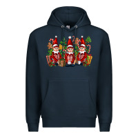 Navy Christmas Elfs Premium Hoodie - FaDigitalArtStudio