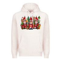 Pale Pink Christmas Elfs Premium Hoodie - FaDigitalArtStudio