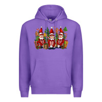 Purple Christmas Elfs Premium Hoodie - FaDigitalArtStudio