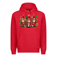 Red Christmas Elfs Premium Hoodie - FaDigitalArtStudio