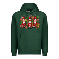 Sports Green Christmas Elfs Premium Hoodie - FaDigitalArtStudio