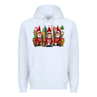 White Christmas Elfs Premium Hoodie - FaDigitalArtStudio