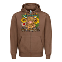 Chestnut just a little dramatic Zipper Hoodie - CowhideDigitalArt