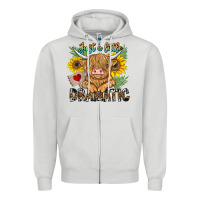 Dove Grey just a little dramatic Zipper Hoodie - CowhideDigitalArt