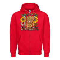 Red just a little dramatic Zipper Hoodie - CowhideDigitalArt
