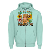 Seafoam just a little dramatic Zipper Hoodie - CowhideDigitalArt