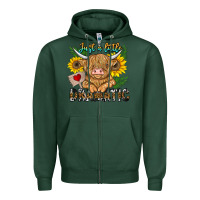 Sports Green just a little dramatic Zipper Hoodie - CowhideDigitalArt