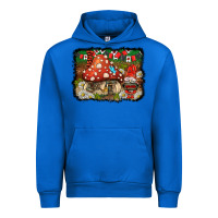 Cobalt welcome ladybug gnome background Urban Hoodie - BarkalooDesign