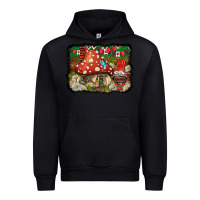 Foreset Green welcome ladybug gnome background Urban Hoodie - BarkalooDesign