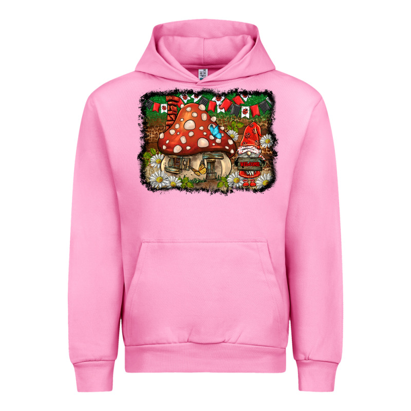Welcome Ladybug Gnome Background Urban Hoodie by BarkalooDesign | Teevron