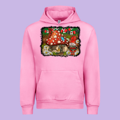 Welcome Ladybug Gnome Background Urban Hoodie Designed By Barkaloodesign