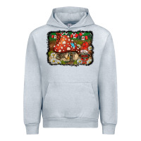 Heather Grey welcome ladybug gnome background Urban Hoodie - BarkalooDesign