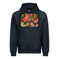 Navy welcome ladybug gnome background Urban Hoodie - BarkalooDesign