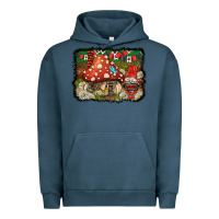 Pigment Midnight Navy welcome ladybug gnome background Urban Hoodie - BarkalooDesign