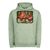 Pigment Oil Green welcome ladybug gnome background Urban Hoodie - BarkalooDesign