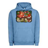 Pigment Pebble Blue welcome ladybug gnome background Urban Hoodie - BarkalooDesign