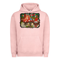 Pigment Salmon welcome ladybug gnome background Urban Hoodie - BarkalooDesign