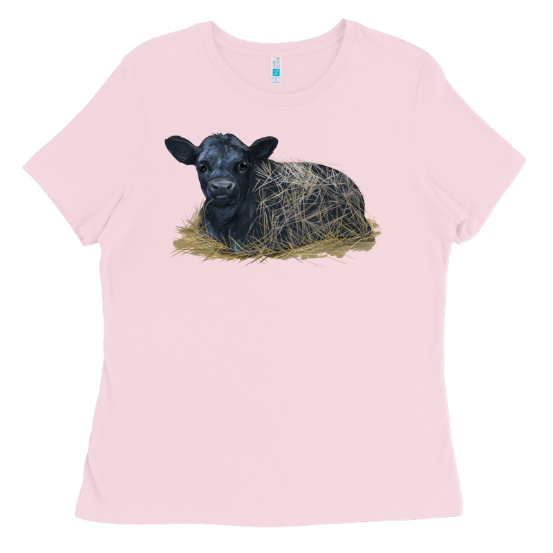 Black Angus Calf Illustrations Ladies Tee by LillyAllenDesigns | Teevron