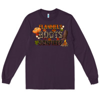 Plum flannels boots and bonfires Long Sleeve Tee - CowGirlArtShop