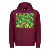 Burgundy shamrock leopard Premium Hoodie - RanaPortraitStore