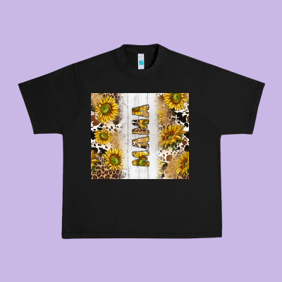 Western Mother's Day Mama With Cowhide And Sunflowers Tumbler Tbs Urban Heavy Tee Designed By Tumblerdesignbyshophia