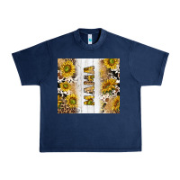 Navy western mother's day mama with cowhide and sunflowers tumbler tbs Urban Heavy Tee - TumblerDesignByShophia
