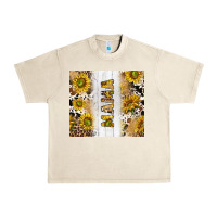 Sandshell western mother's day mama with cowhide and sunflowers tumbler tbs Urban Heavy Tee - TumblerDesignByShophia