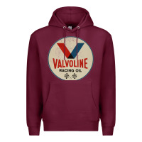 Burgundy valvoline racing sign Premium Hoodie - lanVoArt