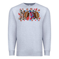 Heather Grey Xox Football Premium Sweatshirt - CowhideDigitalArt