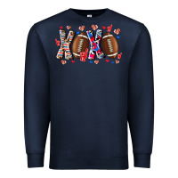 Navy Xox Football Premium Sweatshirt - CowhideDigitalArt