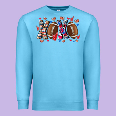 Xox Football Premium Sweatshirt Designed By Cowhidedigitalart